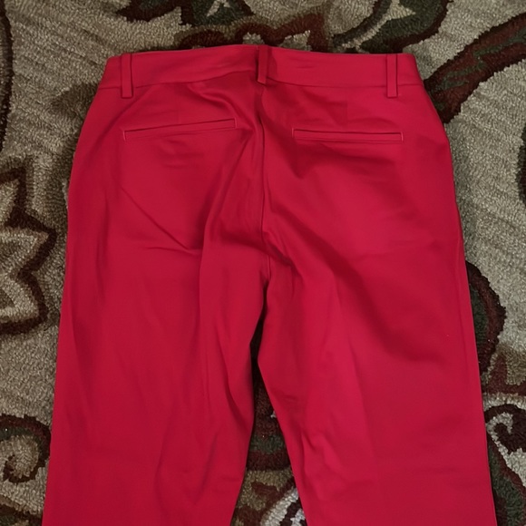 RALPH LAUREN Size 8 Stretchy Cotton Blend Vivid Red Pants Cozy Valentine $119NEW - Picture 14 of 16
